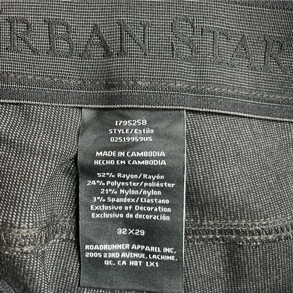 NEW Urban Star Men's 32x29 Stretch Relaxed Fit Straight Leg Pants Dark Gray